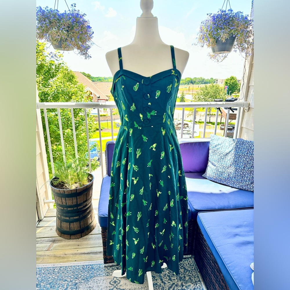 ModCloth cactus midi dress